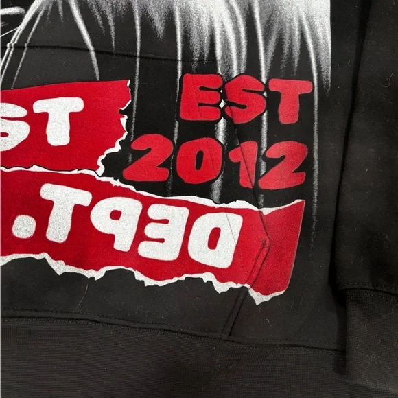 Black Graphic Hoodie for Men